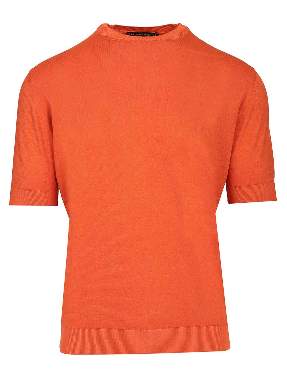 Filippo De Laurentiis Crew Neck T-Shirt - Orange | f7a6b4b6bf0c70a5381315ac0c74f837447f9952