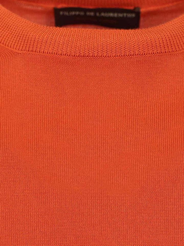 Filippo De Laurentiis Crew Neck T-Shirt - Orange | 246d3b48af51a3109dfff1913009e1f597a69047