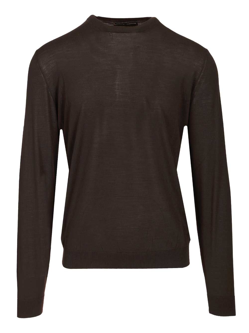 Filippo De Laurentiis 180s Wool Sweater Knitwear - Brown | afd40f1f0ff862be58cead62487f22a821a5c51a