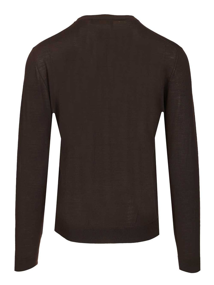 Filippo De Laurentiis 180s Wool Sweater Knitwear - Brown | 6a3c7972abe3ad090cce44dbe398c5d472f59fc0