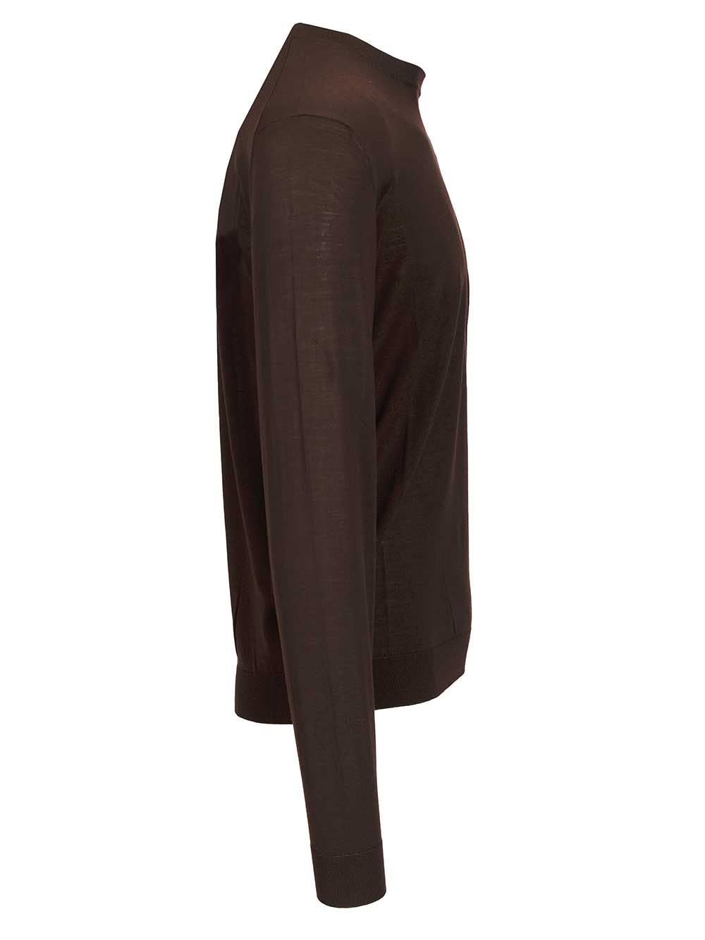 Filippo De Laurentiis 180s Wool Sweater Knitwear - Brown | 589b240167a7ab09eb7bb61fd106fe5f51f35d29