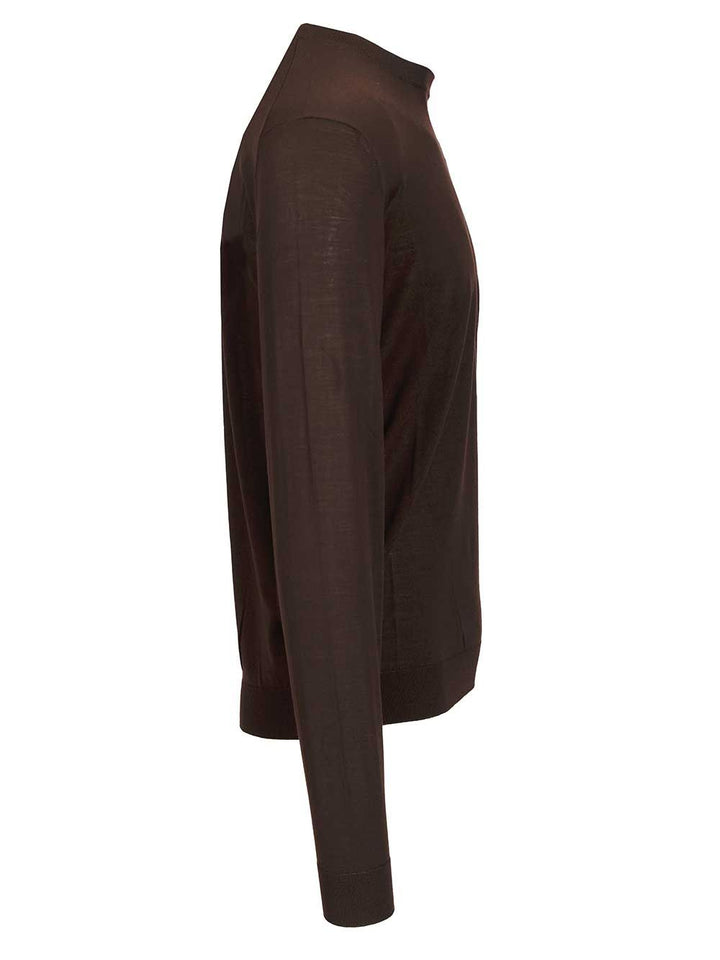 Filippo De Laurentiis 180s Wool Sweater Knitwear - Brown | 589b240167a7ab09eb7bb61fd106fe5f51f35d29