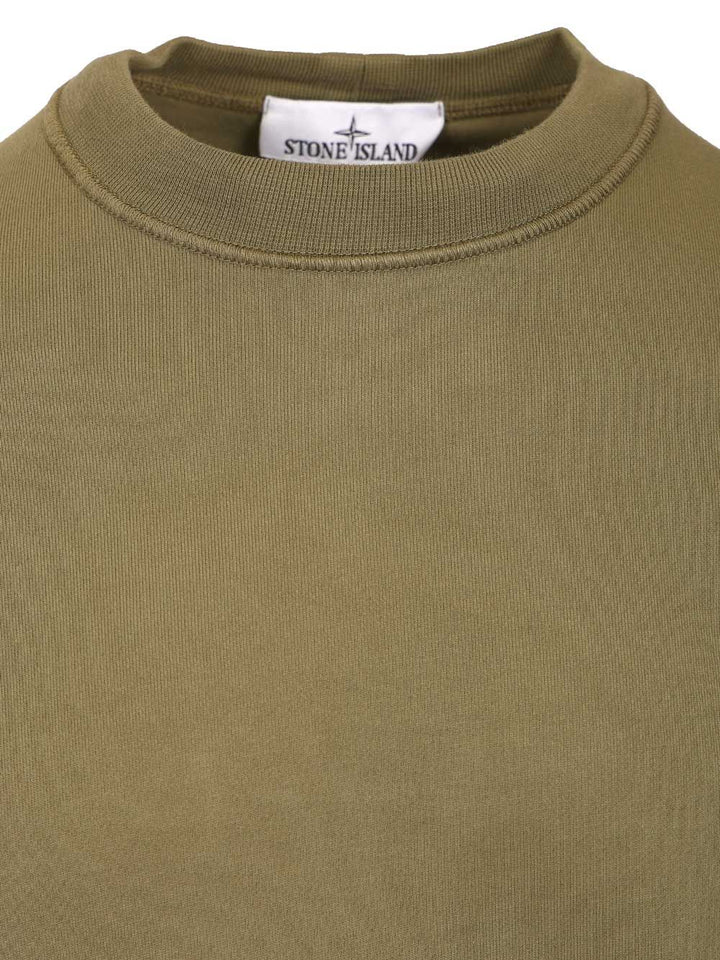 Stone Island Organic Cotton Sweatshirt Sweatshirts - Green | 0900884c8d3c568e952e2cae8cf8406527bb1b0b