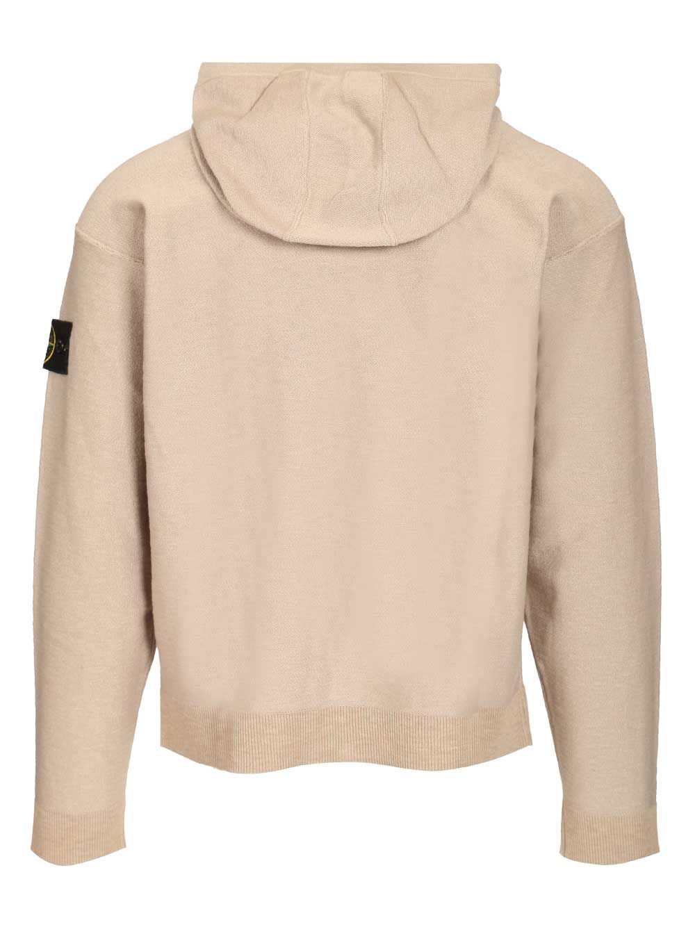 Stone Island Panama Organic Cotton Zip-Up Hooded Jacket Jackets - Beige | 9fe3f9e6d1c98d13a087dcb6ce4c4f6344dbf74c
