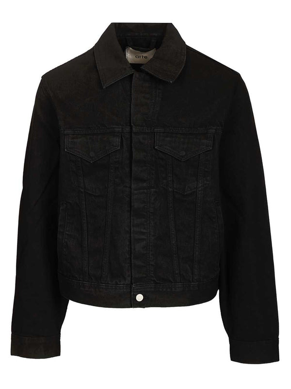 Circle Logo Jeans Jacket Black