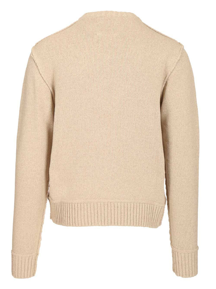 Arte Reversible Label Knit Knitwear - White | d629d6ca707f11bc5d42c309fdc06555d57606de