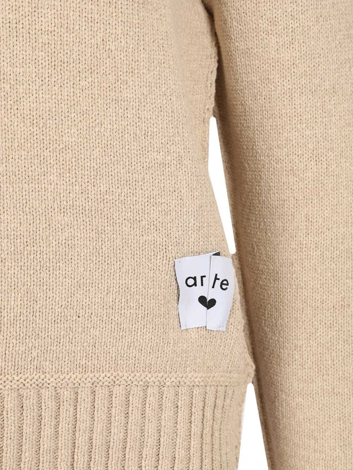 Arte Reversible Label Knit Knitwear - White | 3140018f1347249564e22a5fbf4ae81d40b99194