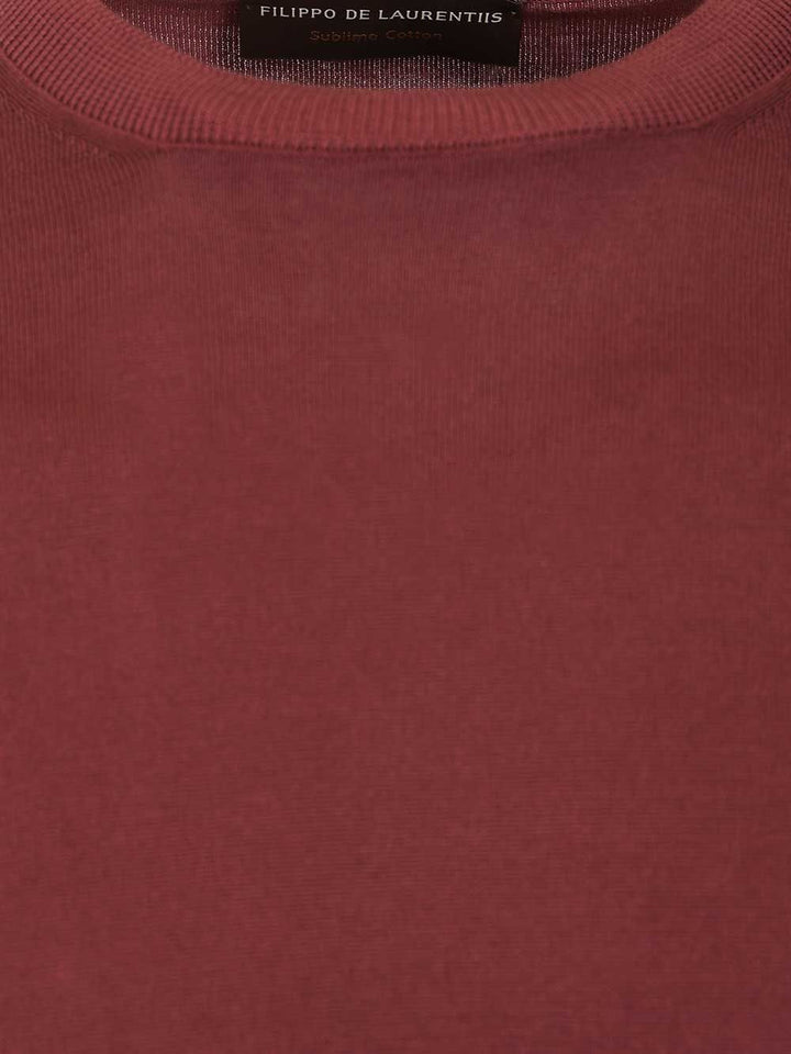 Filippo De Laurentiis Crew Neck T-Shirt - Bordeaux | 2b74c6d8d161a6be4f4d07b20c41bf8c005bd56e