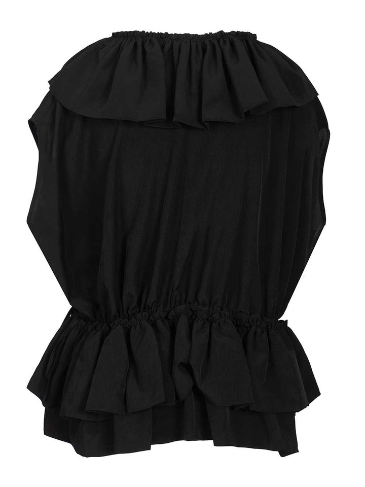 Dries Van Noten Jersey Top With Belt Tops - Black | aebc0fab9814422cd3c11be72e6069a2fb0f59f0