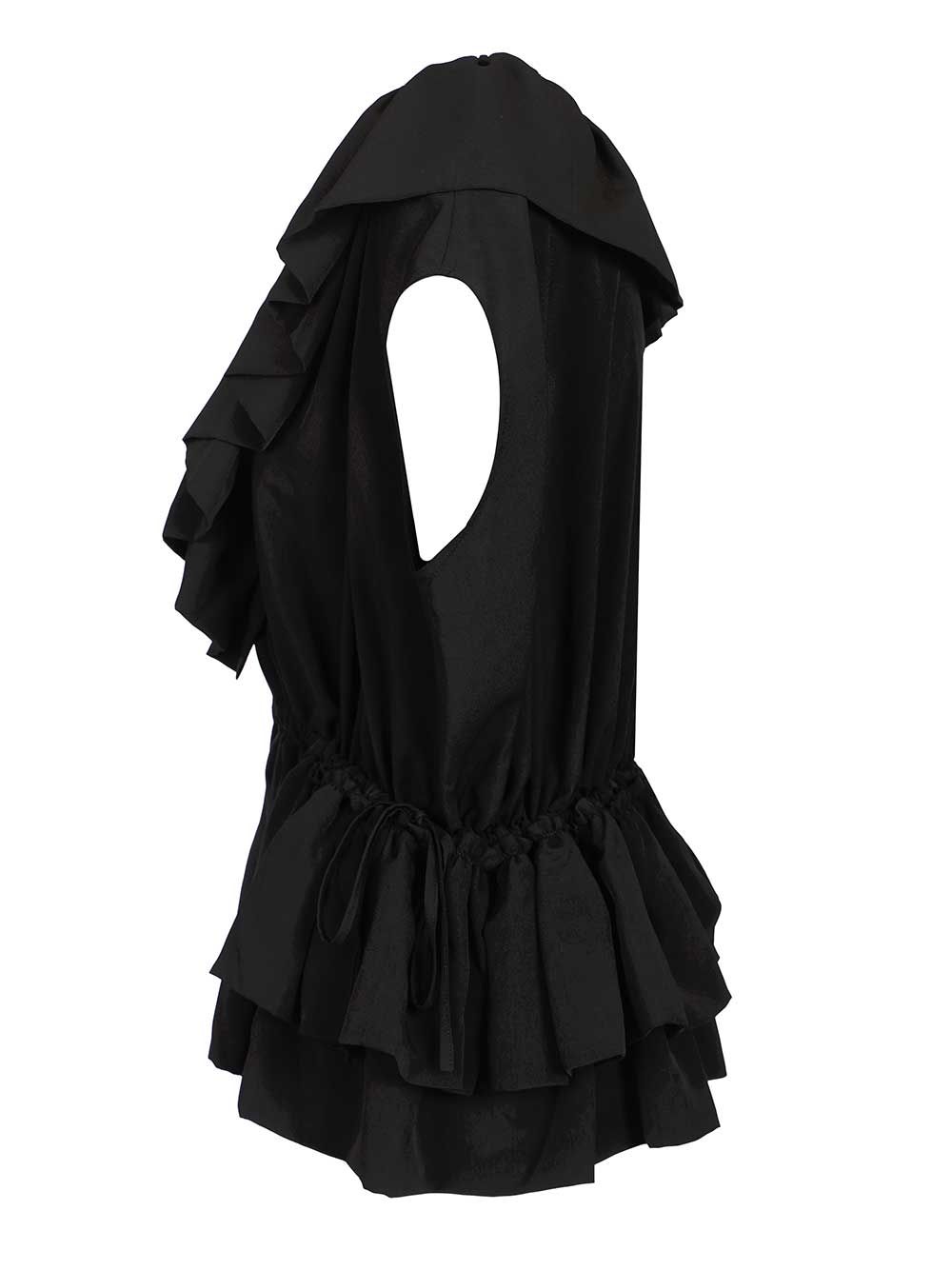 Dries Van Noten Jersey Top With Belt Tops - Black | b2ea759990697c0bbf2fb164906846bb2ebccebf