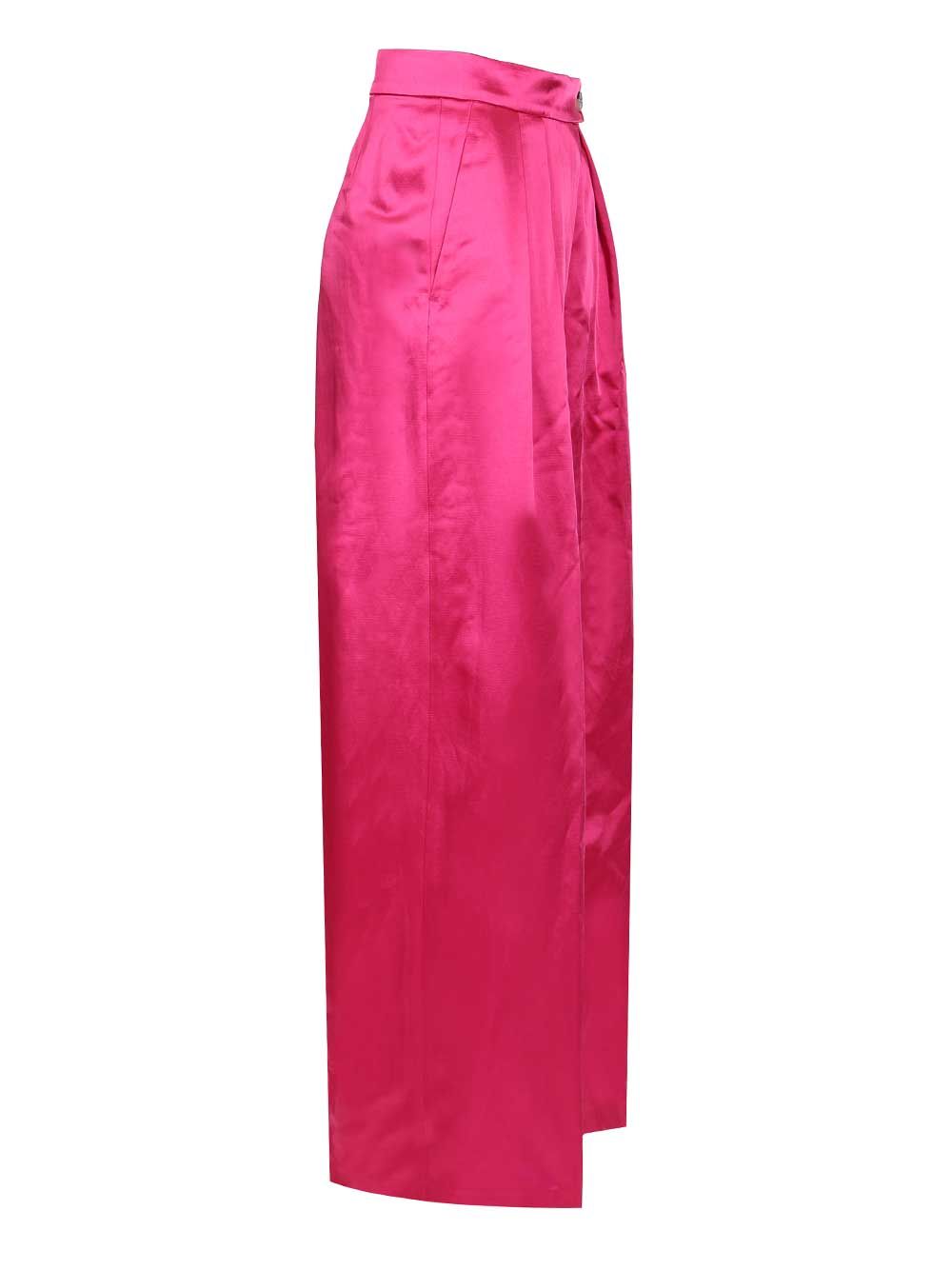 Dries Van Noten Wide Pink Trousers - Rose | 153193634c05a54853d13dc92a058839c878c9ab