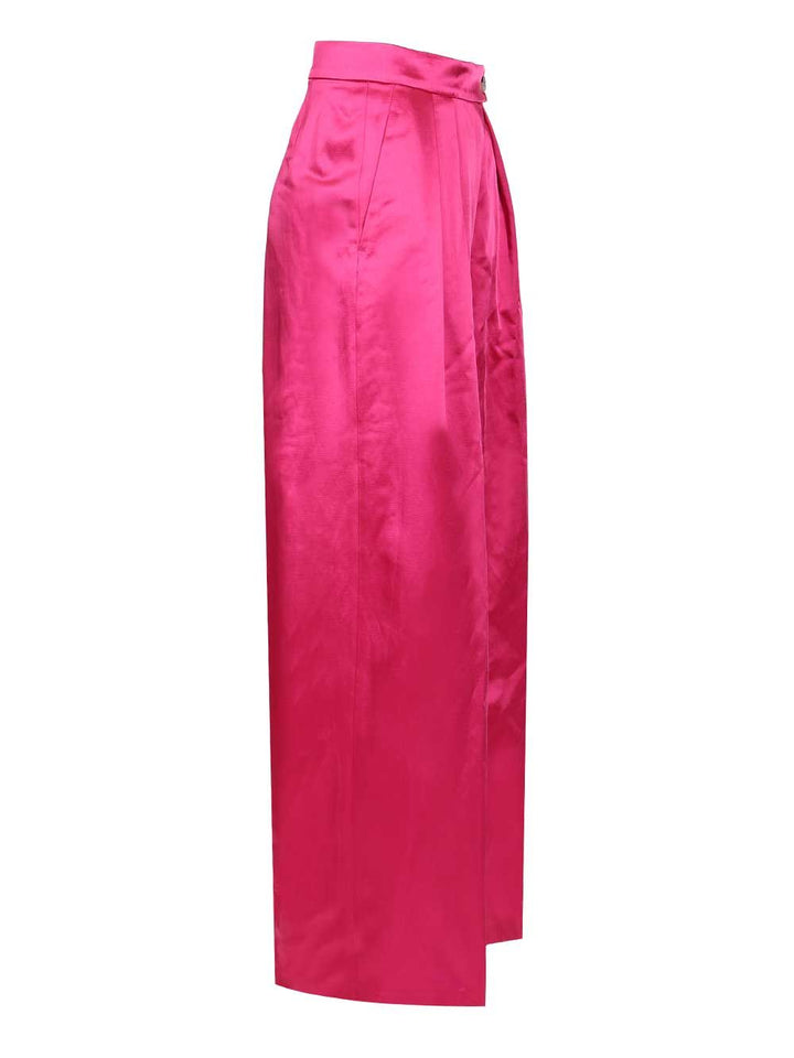 Dries Van Noten Wide Pink Trousers - Rose | 153193634c05a54853d13dc92a058839c878c9ab