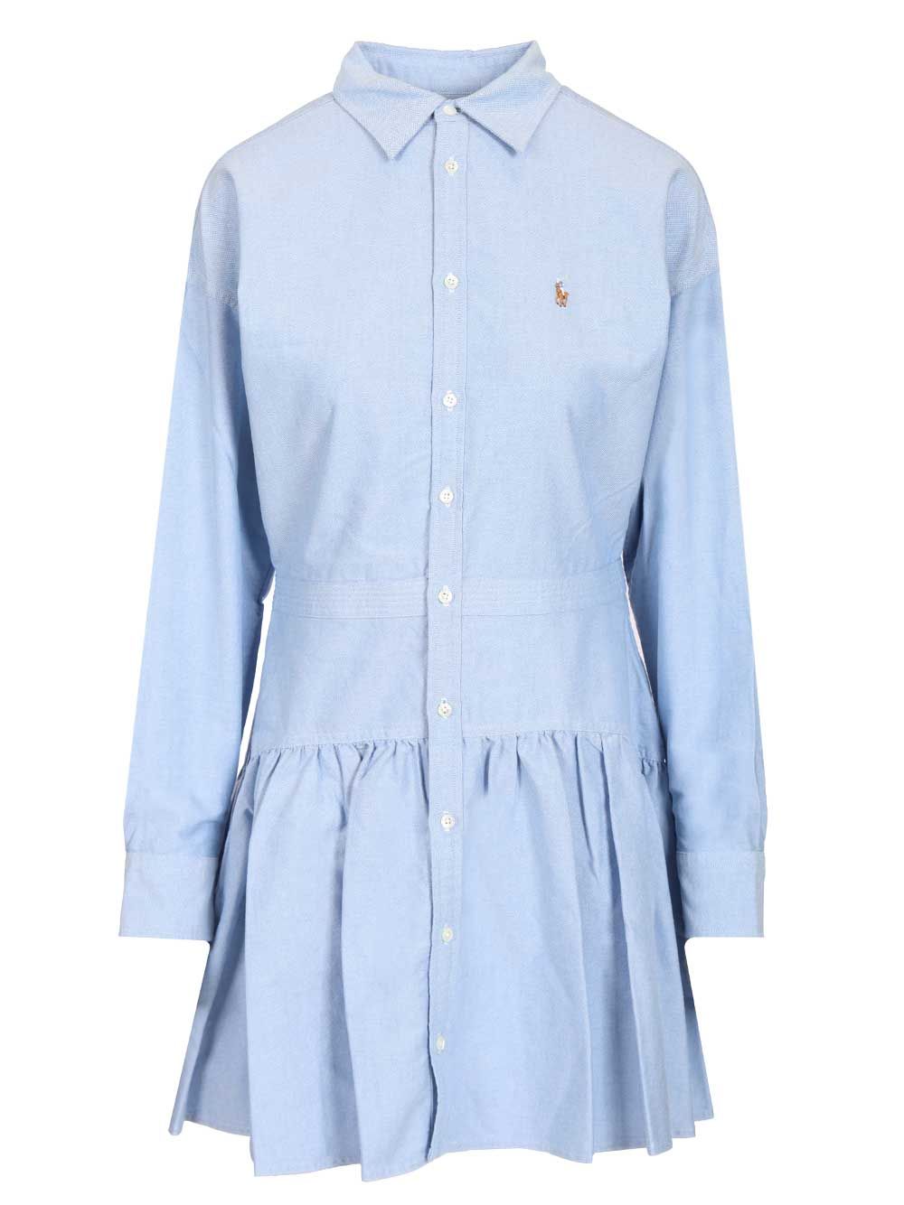 Polo Ralph Lauren Oxford Cotton Shirt Dress Dresses - Light blue | 23fc07ed078c123f33a526f2b1cf72c5b6d41639