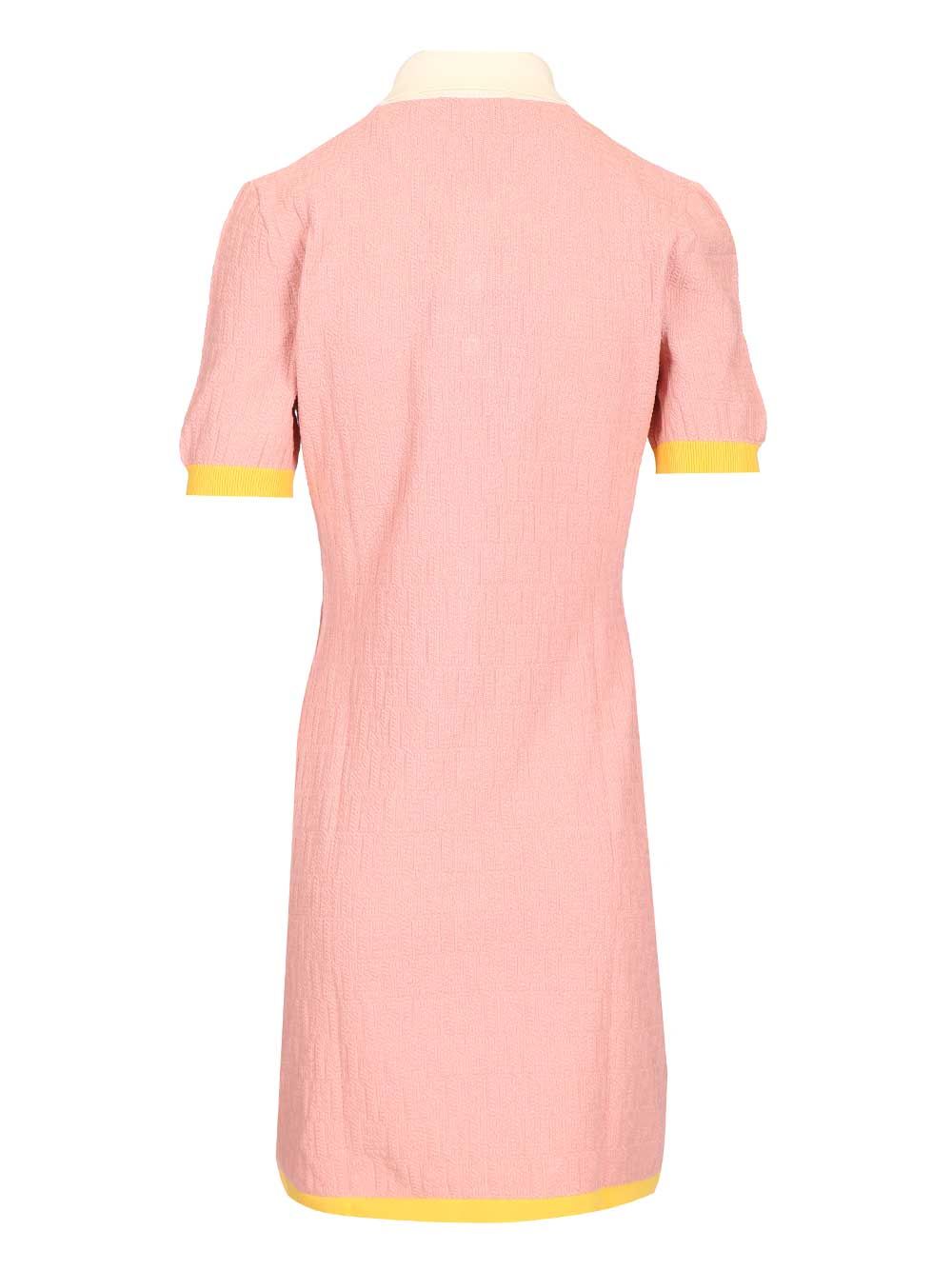 Fendi Adv - Look 2 - Cropped Polo Knit Openwork Dresses - Rose | 699b01fdcb6694879c955fcf12637d8b43827599