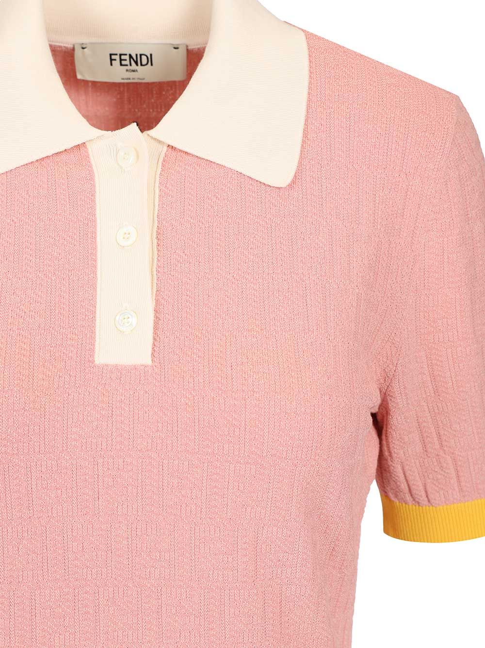 Fendi Adv - Look 2 - Cropped Polo Knit Openwork Dresses - Rose | bd857f4a70e6ad3803c68454cb382d2eda9b78a7