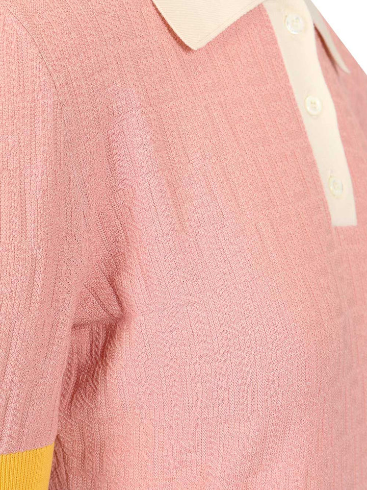 Fendi Adv - Look 2 - Cropped Polo Knit Openwork Dresses - Rose | e59635abc2c216192aedbdae171a495efef07897