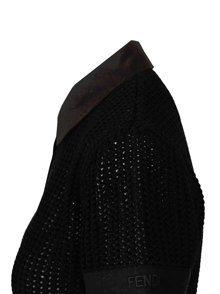 Fendi Mesh Shirt Polo shirt - Black | 7257ea4d30af8b758e1bc66f3734b9a60cffc3d3