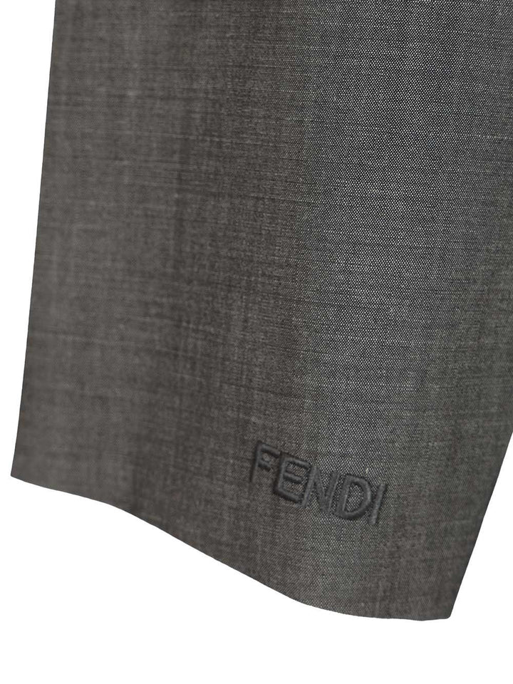 Fendi Mohair Fabric Jacket Jackets - Grey | f22874d870faec2d03a582842ae0020c8b85b3be