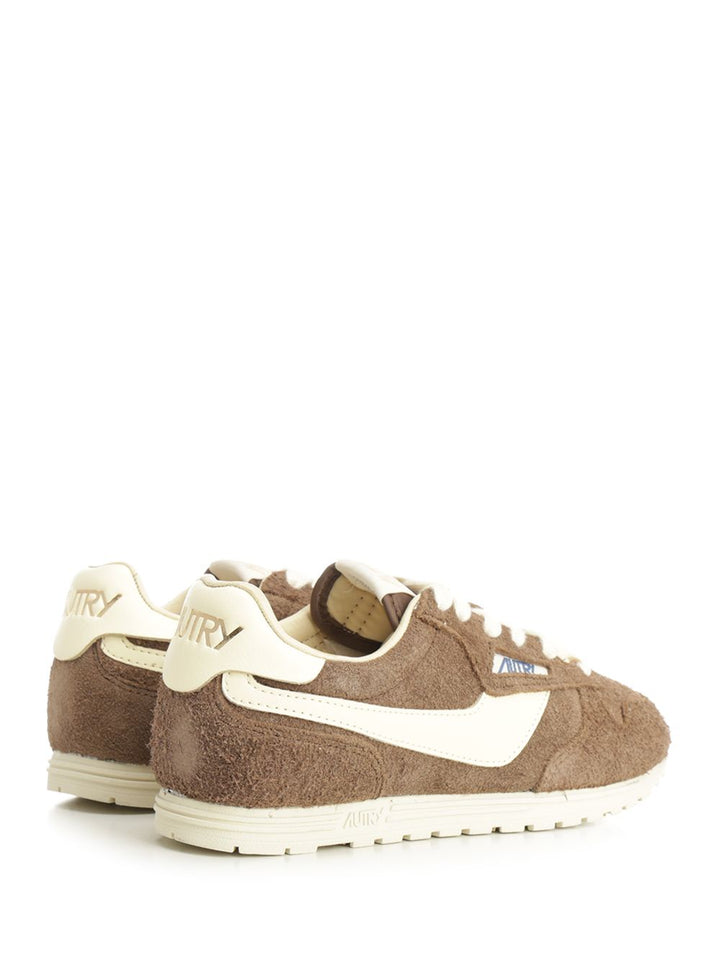 Autry  Windspin Sneaker In Perforated Leather Sneakers - Brown | 8e939d7e0e1d84a6635f6813d931caf52d5f0caa