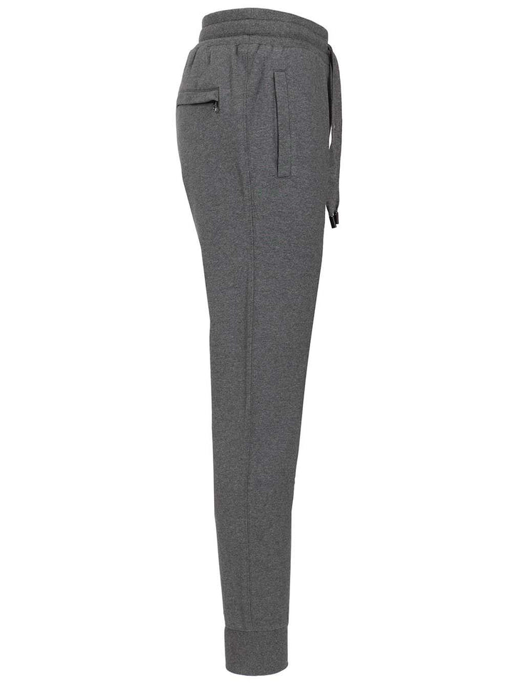 Dolce & Gabbana Jersey  With Heraldic Patch Trousers - Grey | a48f41106b9ece8ee150259312e1689730f4a507