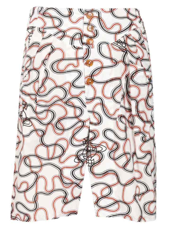 Vivienne Westwood Romario Bermuda Shorts Shirts - White | 1d1eb7440eb03e5f18da9e90f1966efdc5bdf8c3