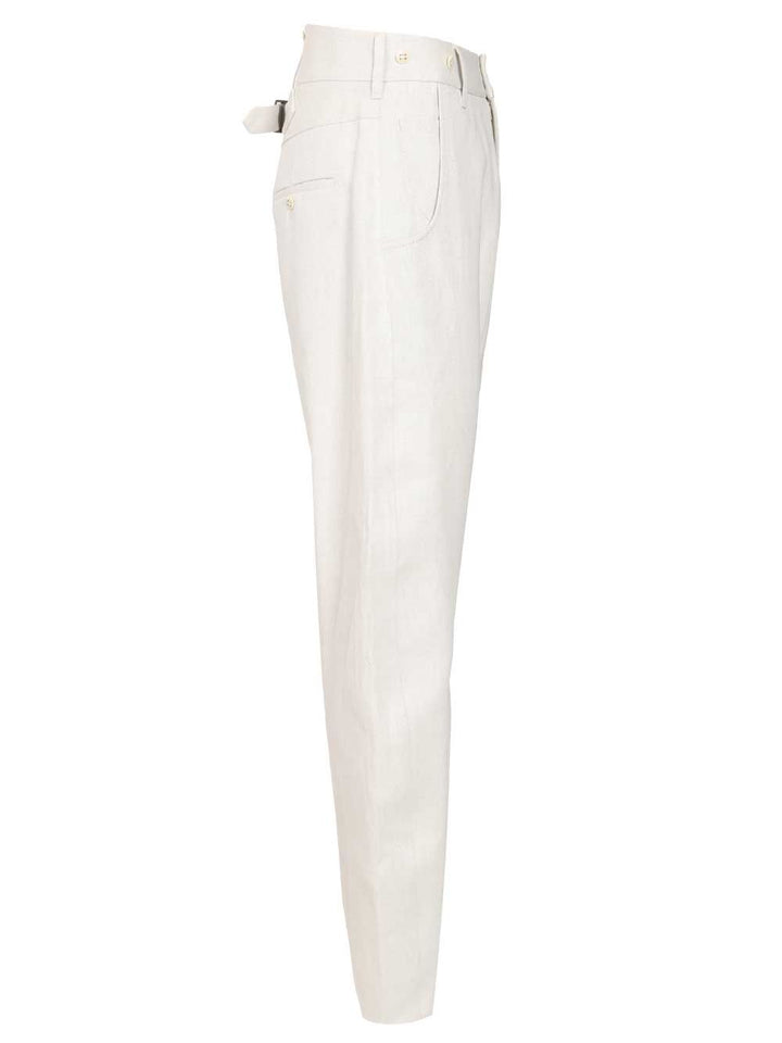 Vivienne Westwood Buckle Back Pants Trousers - White | e5043963bcccb3acd1c7aeed492e3878c63c5155