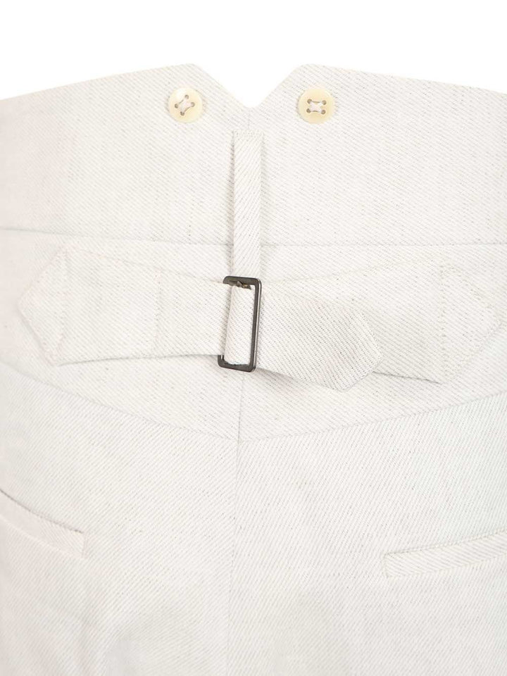 Vivienne Westwood Buckle Back Pants Trousers - White | 7f7ebf3272c487ea6154efc4a1b7202666331de7