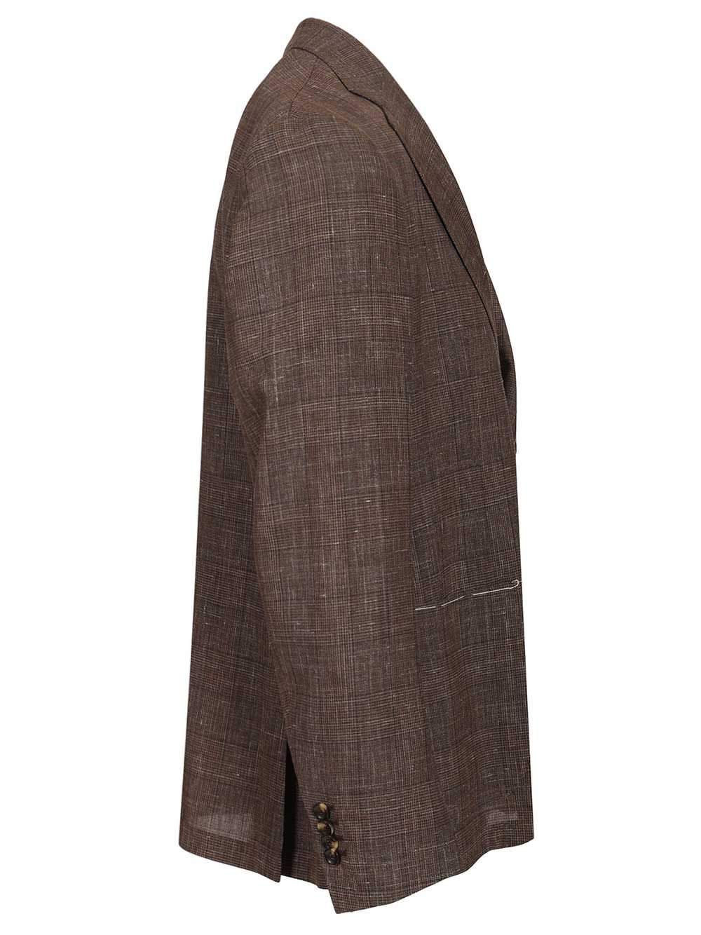 Al Duca D'Aosta Unlined Prince Of Wales Jacket Jackets - Brown | 79d4ee09c95fe757f6ce3c3486248e76818d7e96