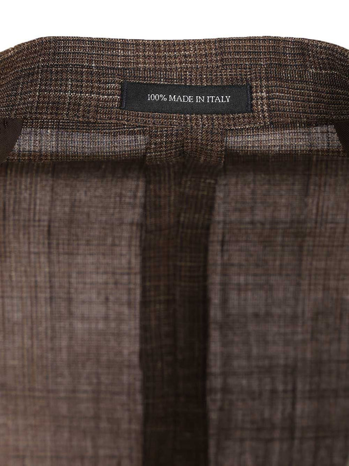 Al Duca D'Aosta Unlined Prince Of Wales Jacket Jackets - Brown | 91feea41134a4003a0288e02dbc9faf927a05fec
