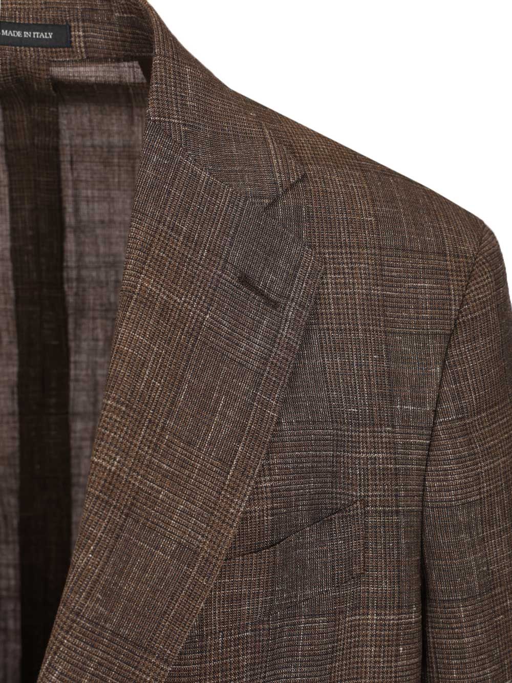 Al Duca D'Aosta Unlined Prince Of Wales Jacket Jackets - Brown | e7d4664bdbb72a218c7d6df2a1c515f1202fe48b