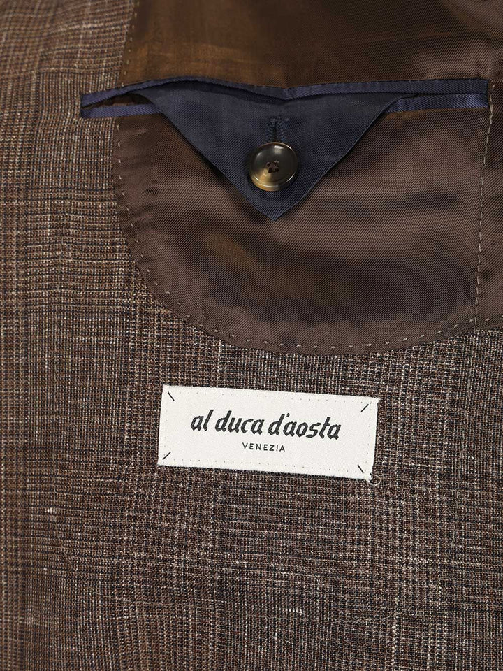 Al Duca D'Aosta Unlined Prince Of Wales Jacket Jackets - Brown | 65f14fed10b5d393985268c5a54c5a736e756408