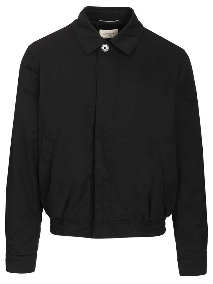 Saint Laurent Cassandre Short Jacket Jackets - Black | d57c14e1f1808745f1b54c5c51c96d7f05ae34f3