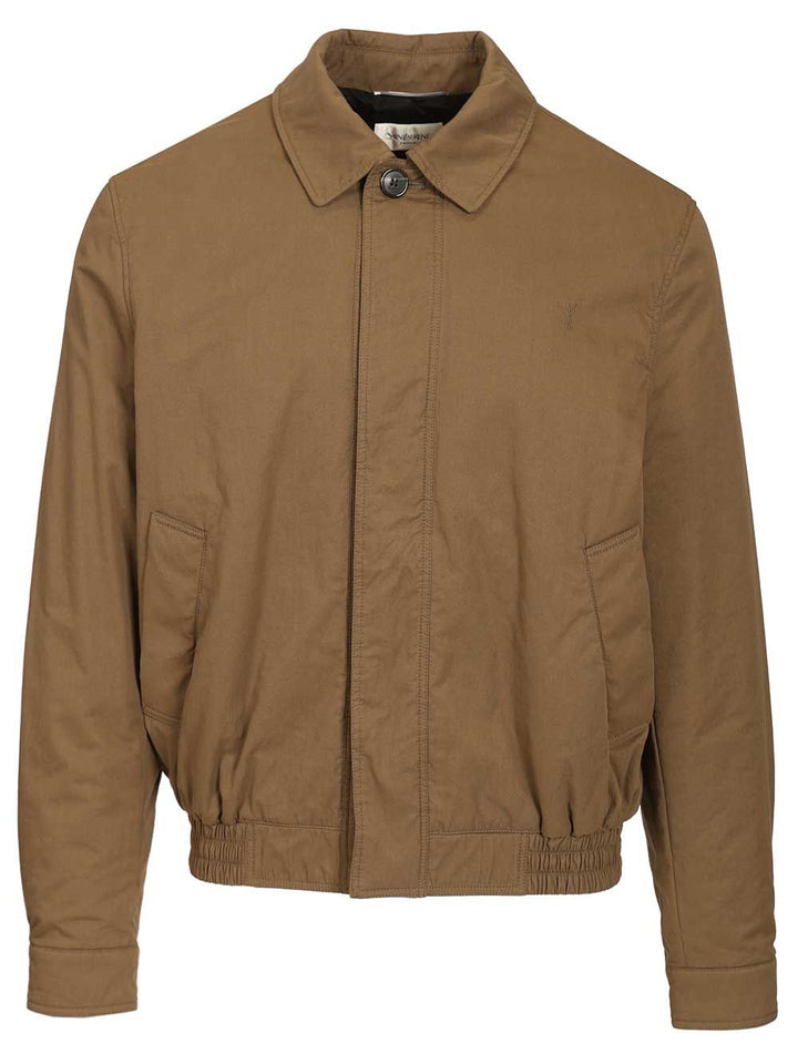 Saint Laurent Cassandre Short Jacket Jackets - Beige | 63f8e0733d8372bad38fde4edfcdb47438c35380