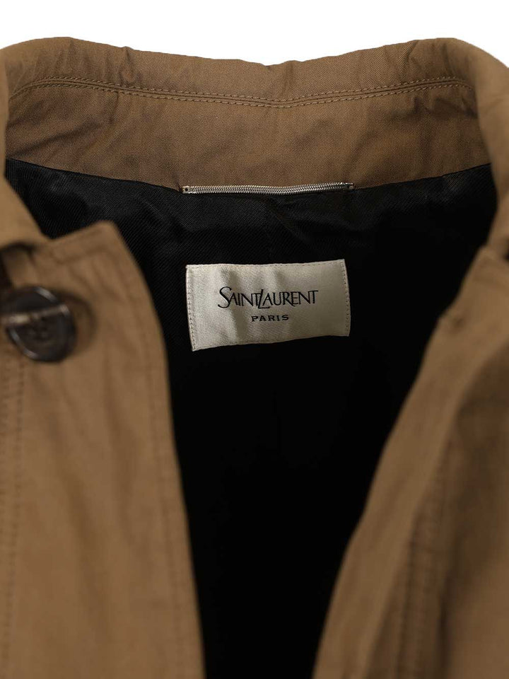 Saint Laurent Cassandre Short Jacket Jackets - Beige | f8f79c27da146ec17635a48b35dfa2da381debbd