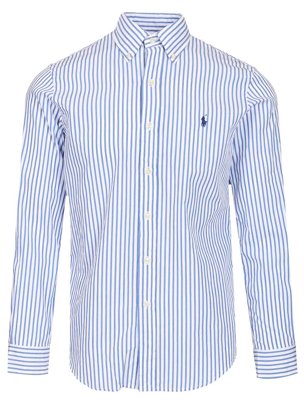 Polo Ralph Lauren Custom-Fit Striped Poplin Shirt Shirts - Multicolor | 27b5a8c8a6357854cff5ce0d6ce8b09355f0e857