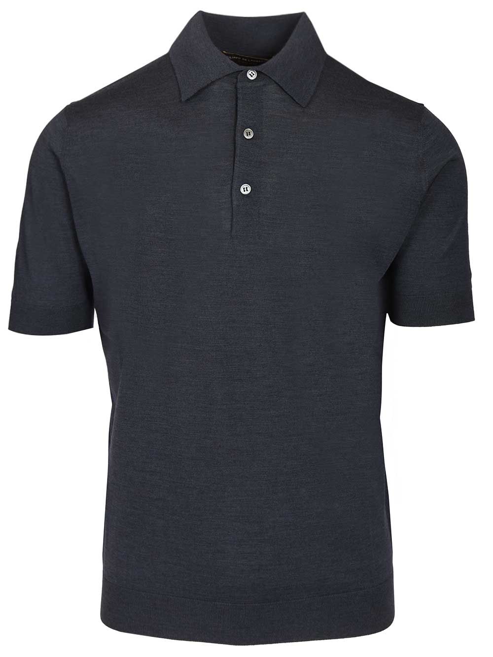 Filippo De Laurentiis Wool Polo shirt - Light blue | f68070b1f2301e79f991388466b3244dec584163