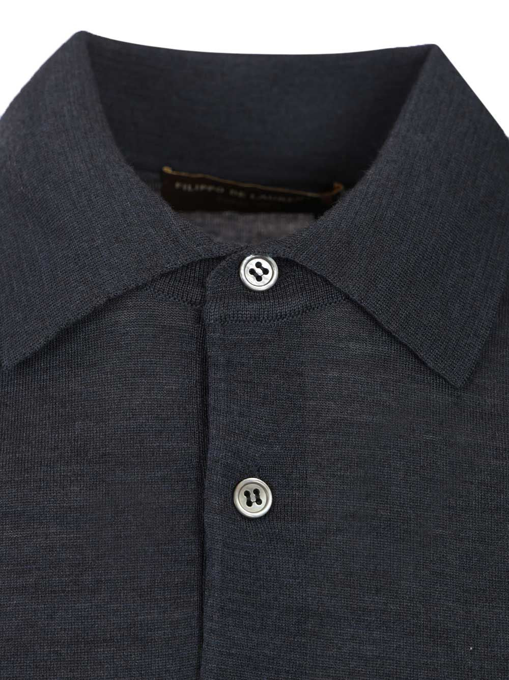 Filippo De Laurentiis Wool Polo shirt - Light blue | bdda8c07a11c603e69e0167ddd95a08798760f41
