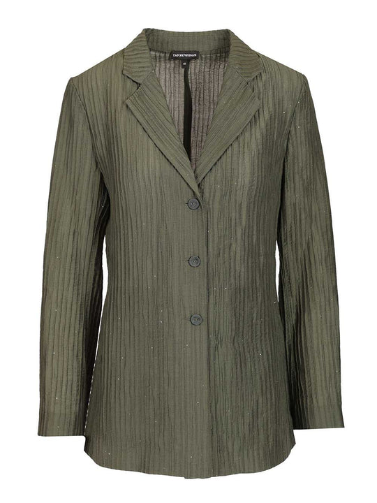 Taffeta Blazer Jackets Green