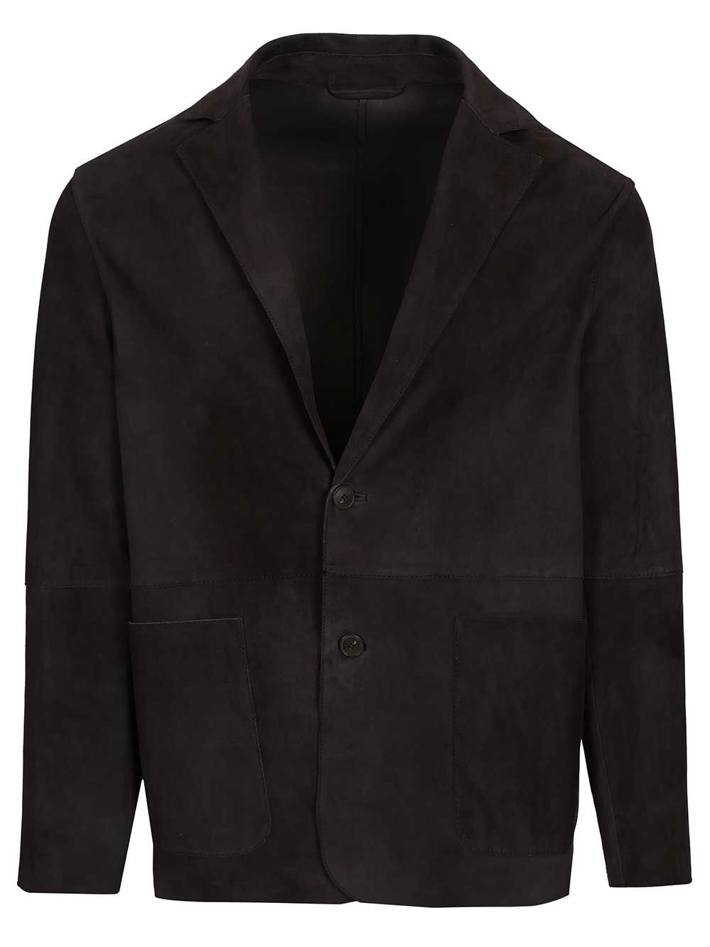 Al Duca D'Aosta Suede Blazer Jackets - Blue | 2901ee6601c53c1ddc86303dee5a85b5d221af2e
