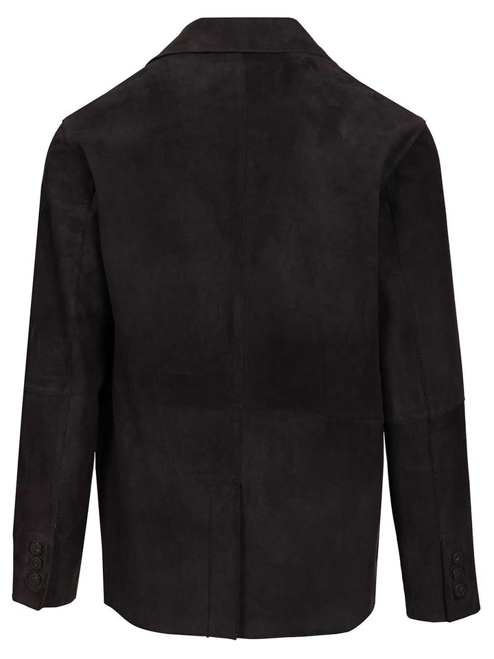 Al Duca D'Aosta Suede Blazer Jackets - Blue | 0b1af13ef536538d0b7f296f4c8069d471c73ace