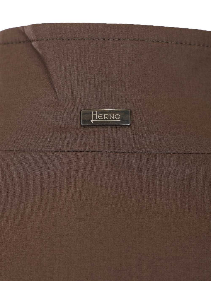 Herno Stretch Cotton Bomber Jacket Jackets - Brown | f1aa451d0b8c9f623ee74a1051bf8b97527beb29