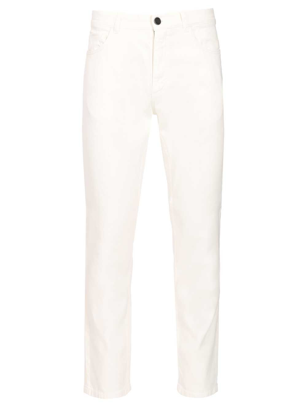 Ermenegildo Zegna Roccia Trousers In Linen And Cotton Jeans - White | 9b76f632fa08d667a1581c92d8e32c3ad6399cf7