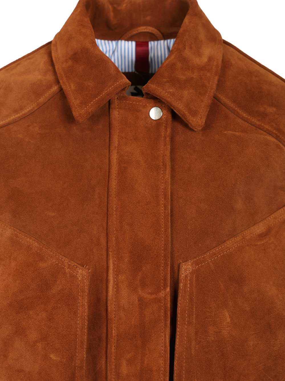 Blusotto Daniela Oversized Suede Bomber Jackets - Brown | 97bb1a78ccc7514673c5367c8e4e59e34da4252b