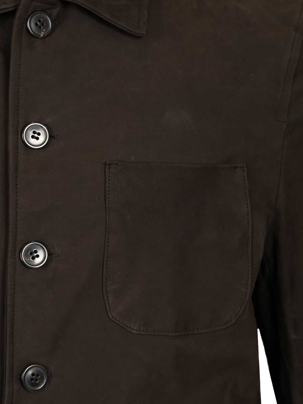 Blusotto Zeno Nubuck Overshirt Jackets - Brown | 40c042d5daab67747f8d0092bfc67e095925786c