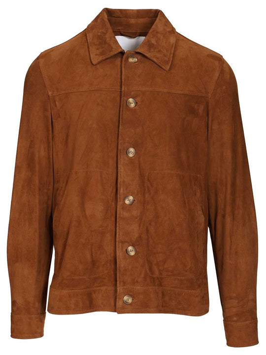 Pippo Suede Overshirt Jackets Brown