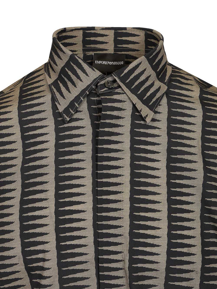 Emporio Armani Lyocell Blend Shirt Shirts - Blue | 04862be0cff3cd0ff59f1eb3f8939453aed53257