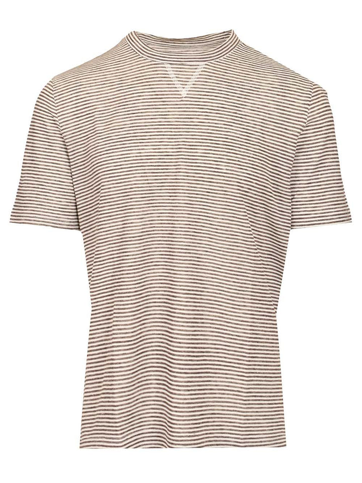 Fedeli Striped T-Shirt - Brown | 795e4cd73a22c54fe4b1678f9534428c531f0bad