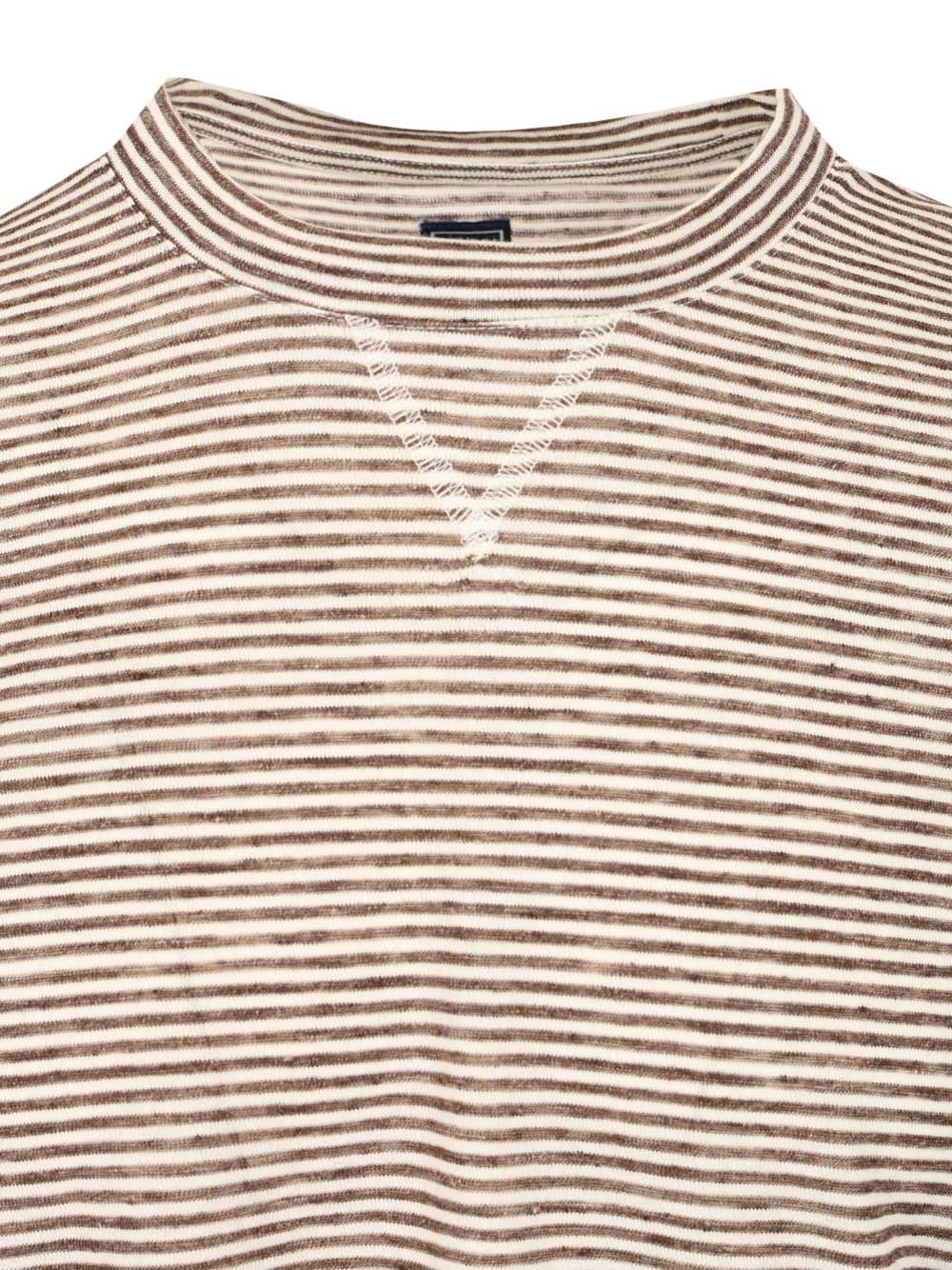 Fedeli Striped T-Shirt - Brown | 8002b60bca9564817a8c50453388fd20bd152800