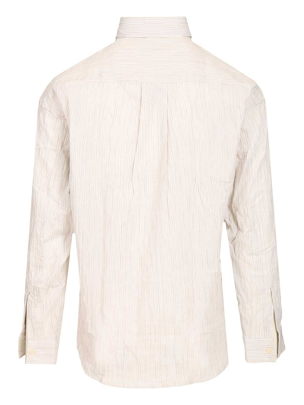 Amish Crinkle Cotton Shirt Shirts - Beige | 1201548607aa2687e150264ce6d696fb27da1b17