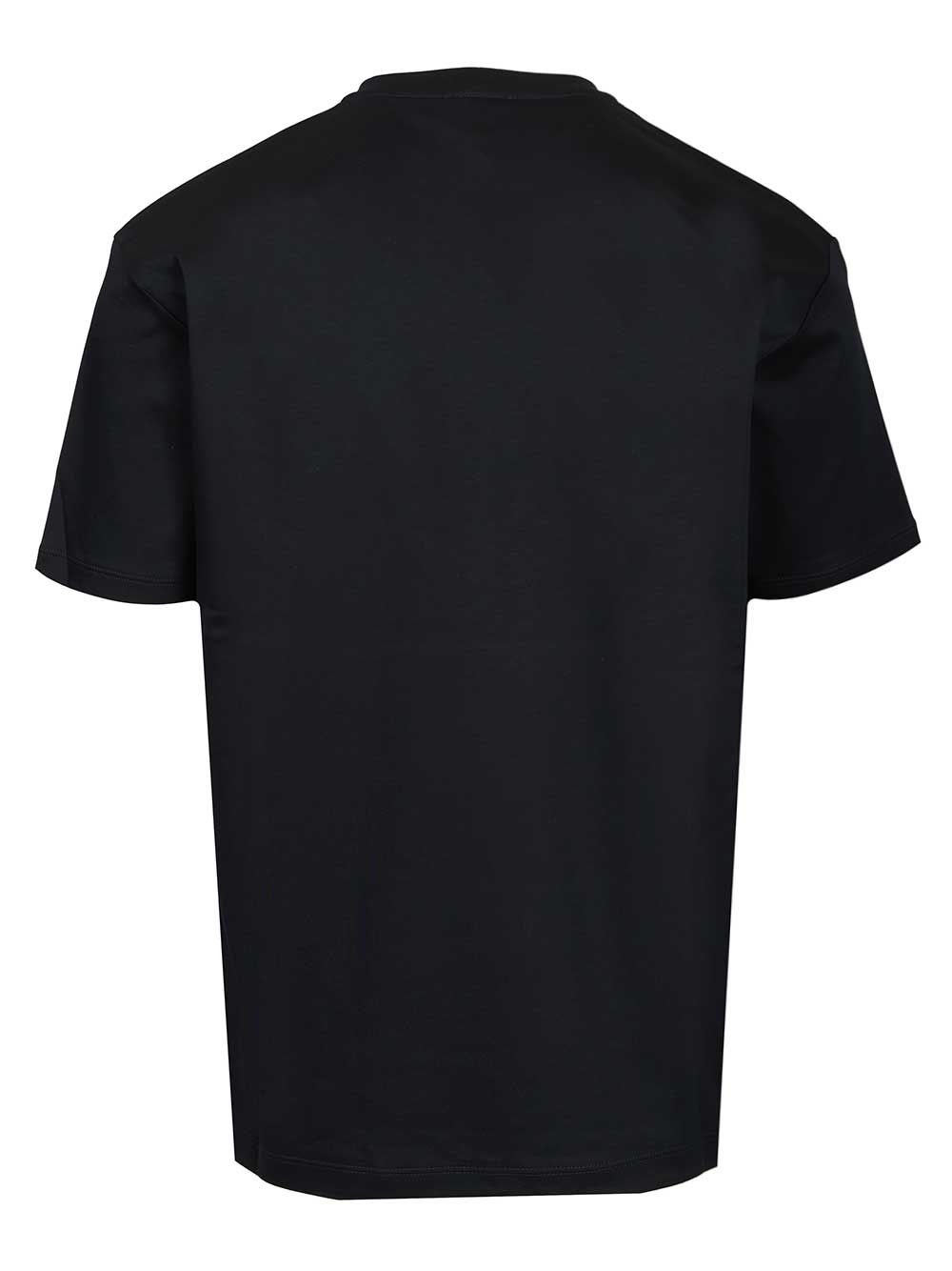 Giorgio Armani With Embroidered Logo T-Shirt - Black | f2bc87f88180a283be8b5166af3b4e9b5ec3fa6e
